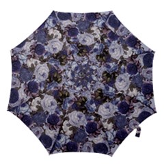 Rose Bushes Blue Hook Handle Umbrellas (small)