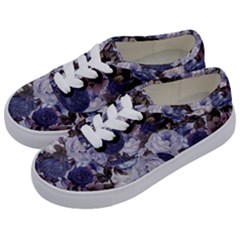 Rose Bushes Blue Kids  Classic Low Top Sneakers by snowwhitegirl