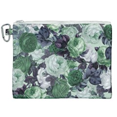 Rose Bushes Green Canvas Cosmetic Bag (xxl) by snowwhitegirl