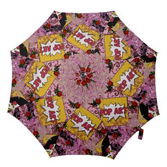 Red Retro Pop Hook Handle Umbrellas (medium) by snowwhitegirl