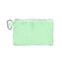    Classic Mint Green & White Herringbone Pattern Canvas Cosmetic Bag (Small) View1