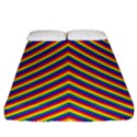 Gay Pride Flag Rainbow Chevron Stripe Fitted Sheet (King Size) View1