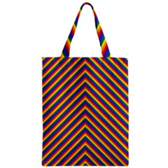 Gay Pride Flag Rainbow Chevron Stripe Zipper Classic Tote Bag