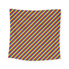 Gay Pride Flag Candy Cane Diagonal Stripe Square Tapestry (small) by PodArtist