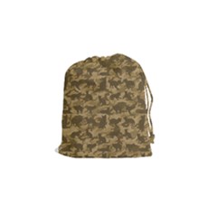 Operation Desert Cat Camouflage Catmouflage Drawstring Pouches (small)  by PodArtist