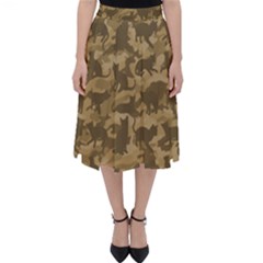 Operation Desert Cat Camouflage Catmouflage Folding Skater Skirt by PodArtist