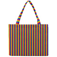 Vertical Gay Pride Rainbow Flag Pin Stripes Mini Tote Bag