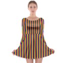 Vertical Gay Pride Rainbow Flag Pin Stripes Long Sleeve Skater Dress View1