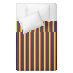 Vertical Gay Pride Rainbow Flag Pin Stripes Duvet Cover Double Side (single Size)