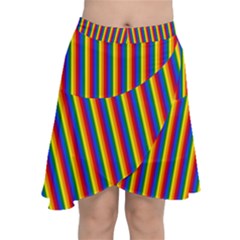 Vertical Gay Pride Rainbow Flag Pin Stripes Chiffon Wrap