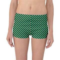 Irish Flag Green White Orange On Green St  Patrick s Day Ireland Reversible Boyleg Bikini Bottoms by PodArtist