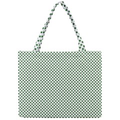 Shamrock 2-tone Green On White St Patrick’s Day Clover Mini Tote Bag by PodArtist