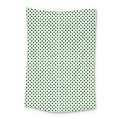 Shamrock 2-tone Green On White St Patrick’s Day Clover Small Tapestry by PodArtist