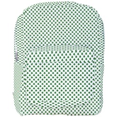 Shamrock 2-tone Green On White St Patrick’s Day Clover Full Print Backpack by PodArtist