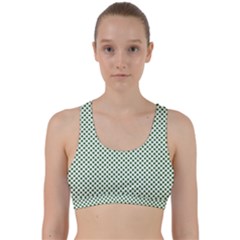 Shamrock 2-tone Green On White St Patrick’s Day Clover Back Weave Sports Bra by PodArtist