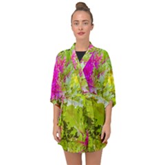 Colored Plants Photo Half Sleeve Chiffon Kimono by dflcprints