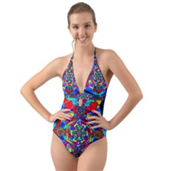 Gratitude - Halter Cut-out One Piece Swimsuit