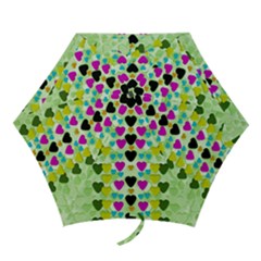 Summer Time In Lovely Hearts Mini Folding Umbrellas