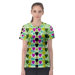 Summer Time In Lovely Hearts Women s Sport Mesh Tee