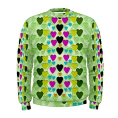 Summer Time In Lovely Hearts Men s Sweatshirt