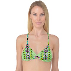 Summer Time In Lovely Hearts Reversible Tri Bikini Top