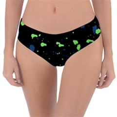 Dark Splatter Abstract Reversible Classic Bikini Bottoms by dflcprints