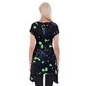 Dark Splatter Abstract Short Sleeve Side Drop Tunic View2