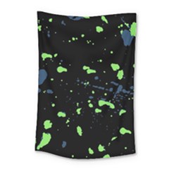 Dark Splatter Abstract Small Tapestry by dflcprints