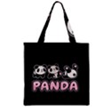 Panda  Zipper Grocery Tote Bag View1