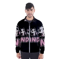 Panda  Wind Breaker (men) by Valentinaart