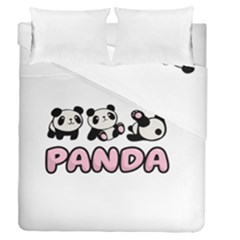 Panda  Duvet Cover Double Side (queen Size) by Valentinaart