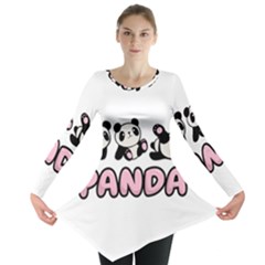 Panda  Long Sleeve Tunic  by Valentinaart