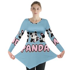 Panda  Long Sleeve Tunic  by Valentinaart