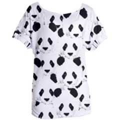 Panda Pattern Women s Oversized Tee by Valentinaart