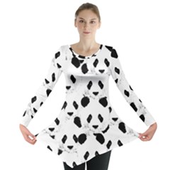 Panda Pattern Long Sleeve Tunic  by Valentinaart