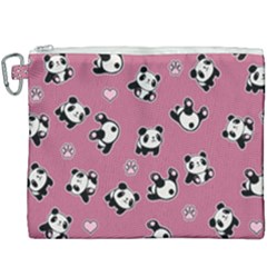 Panda Pattern Canvas Cosmetic Bag (xxxl) by Valentinaart