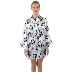 Panda Pattern Long Sleeve Kimono Robe by Valentinaart