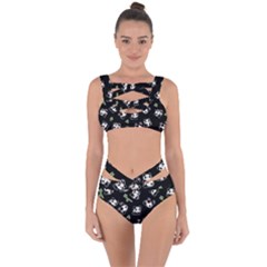 Panda Pattern Bandaged Up Bikini Set  by Valentinaart