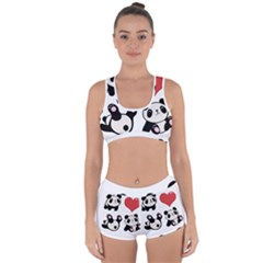 Panda Racerback Boyleg Bikini Set by Valentinaart