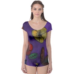 Flowers Boyleg Leotard 