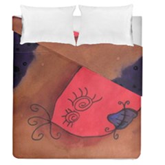 Red Worm Duvet Cover Double Side (queen Size)