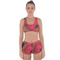 Red Worm Racerback Boyleg Bikini Set