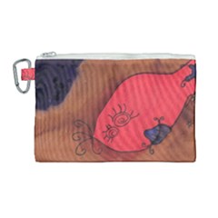 Red Worm Canvas Cosmetic Bag (large)