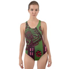 Kite In The Sky Cut-out Back One Piece Swimsuit by snowwhitegirl