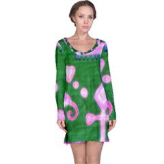 Hearts For The Pink Cross Long Sleeve Nightdress by snowwhitegirl