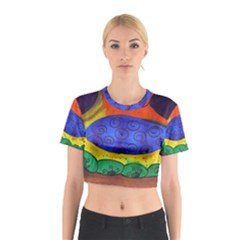 Face Cotton Crop Top by snowwhitegirl