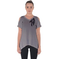 Stop Action Pigeon Cut Out Side Drop Tee by snowwhitegirl