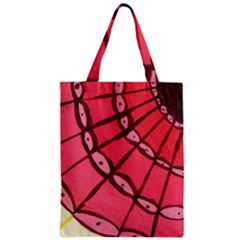 Red Fan Zipper Classic Tote Bag