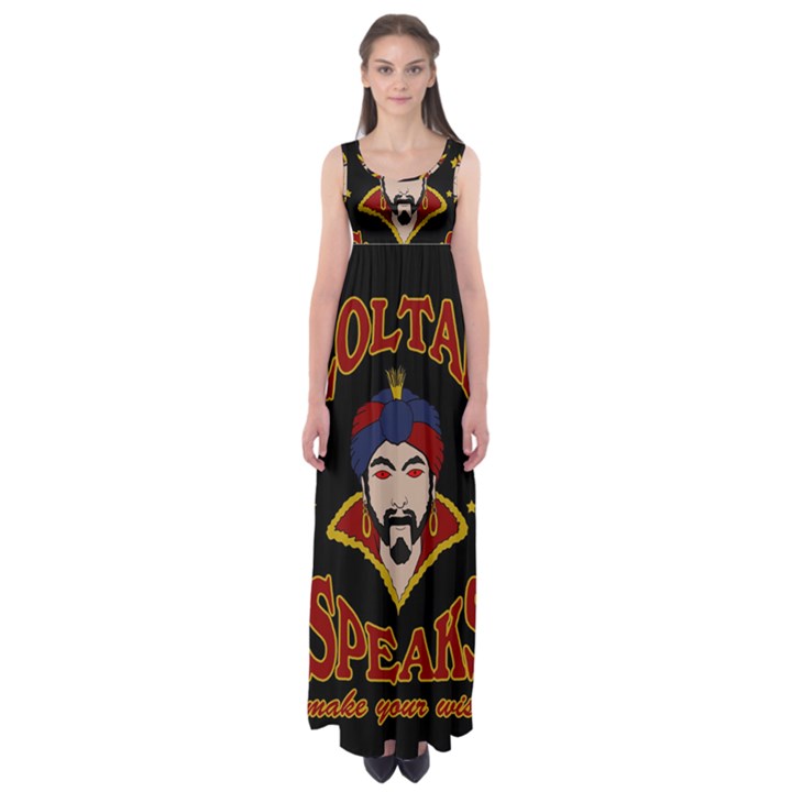 Zoltar Speaks Empire Waist Maxi Dress