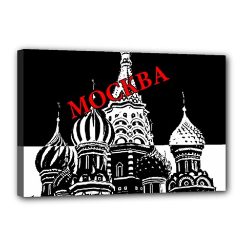 Moscow Canvas 18  X 12  by Valentinaart